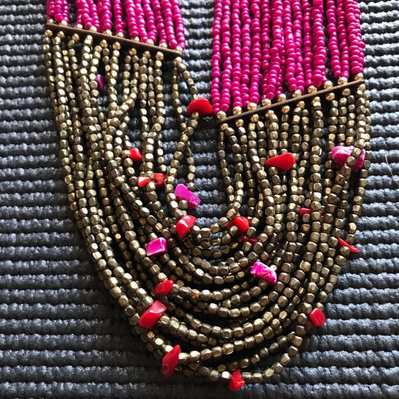 🪘 Beaded Carnival Necklace 🪘 - Picture 2 of 7